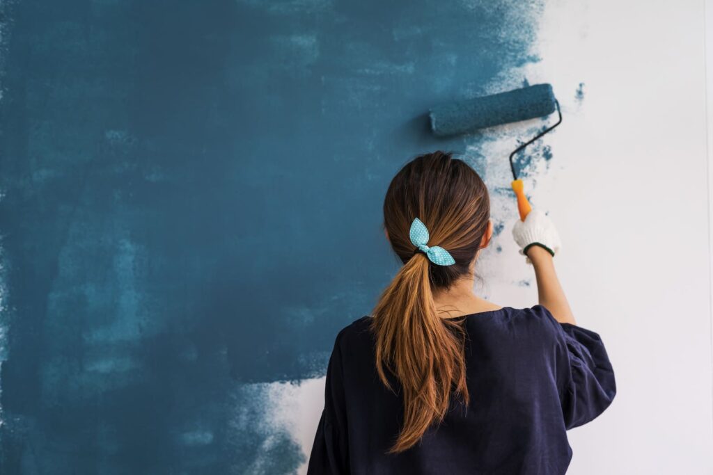 Pintura pared azul