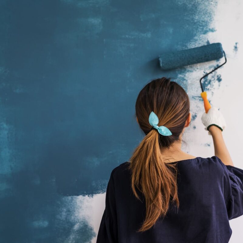Pintura pared azul