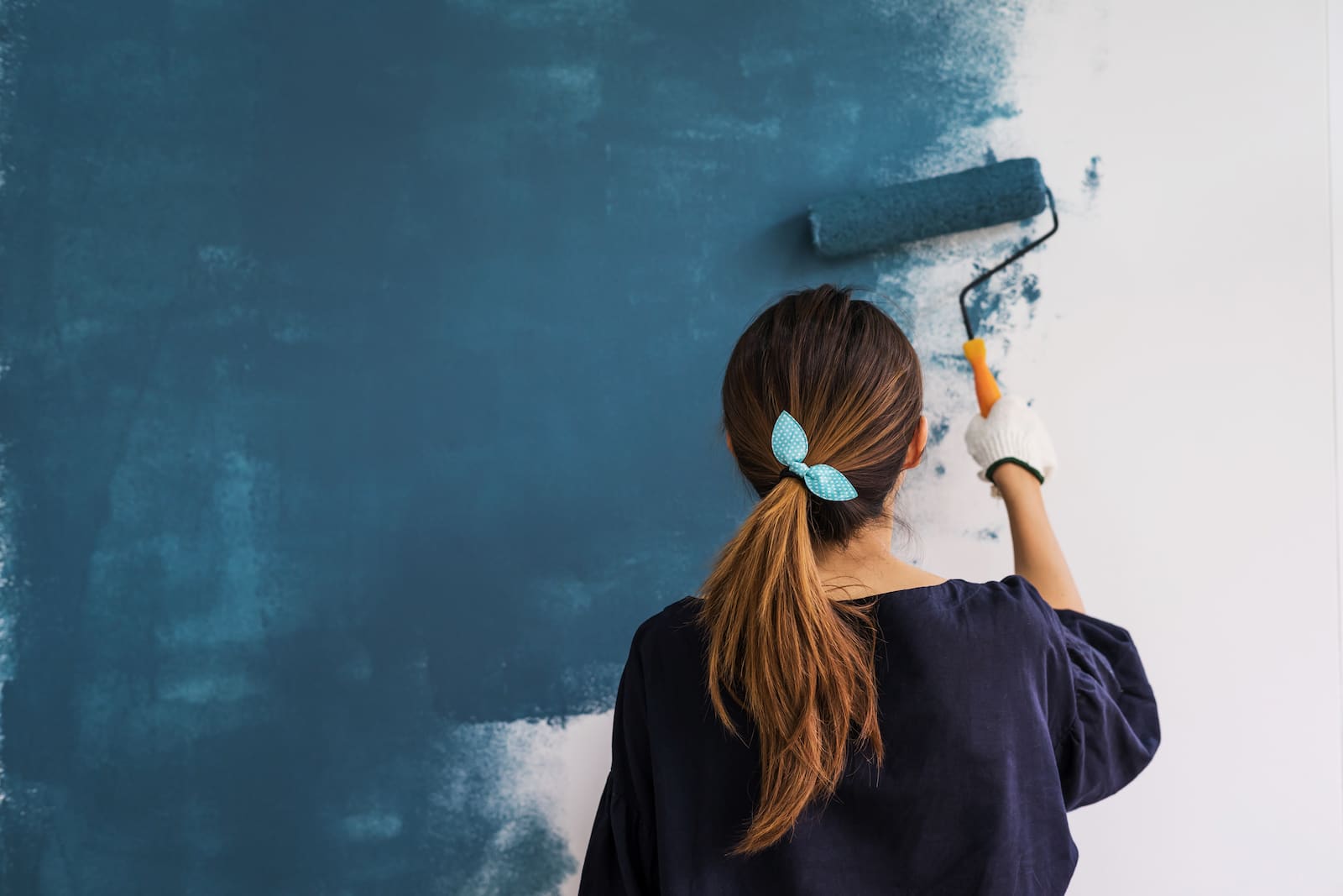 Pintura pared azul